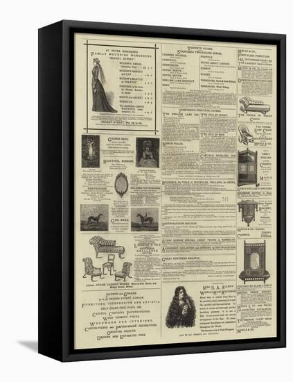 Page of Advertisements-null-Framed Stretched Canvas