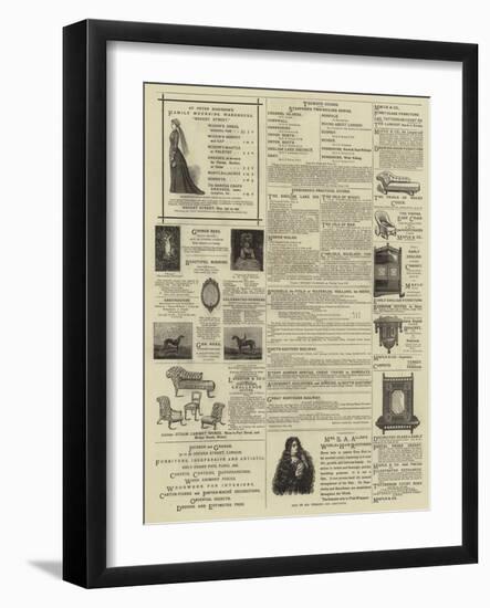 Page of Advertisements-null-Framed Giclee Print