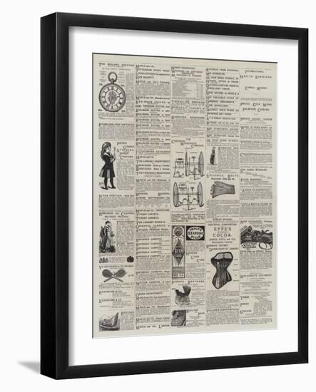 Page of Advertisements-null-Framed Giclee Print