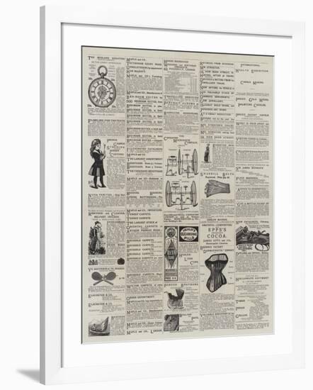 Page of Advertisements-null-Framed Giclee Print