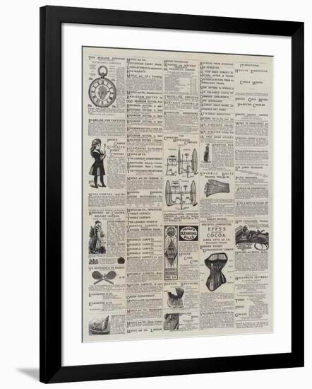 Page of Advertisements-null-Framed Giclee Print