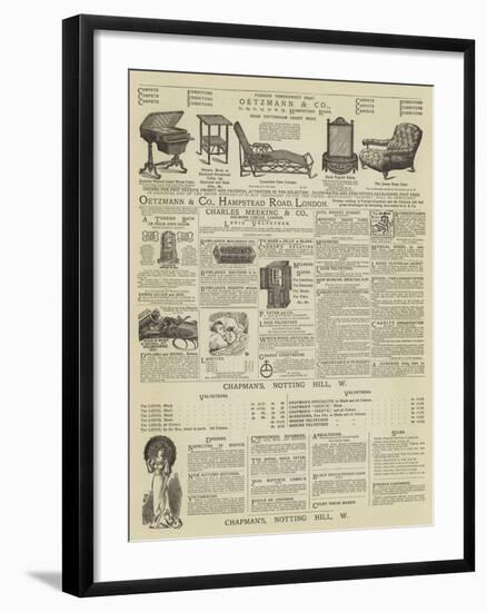 Page of Advertisements-null-Framed Giclee Print