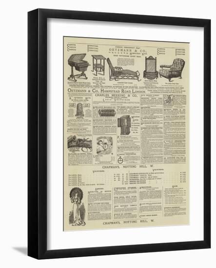 Page of Advertisements-null-Framed Giclee Print