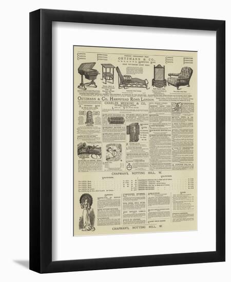 Page of Advertisements-null-Framed Giclee Print