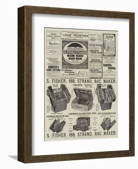 Page of Advertisements-null-Framed Giclee Print