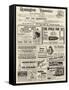 Page of Advertisements-null-Framed Stretched Canvas