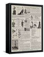 Page of Advertisements-null-Framed Stretched Canvas