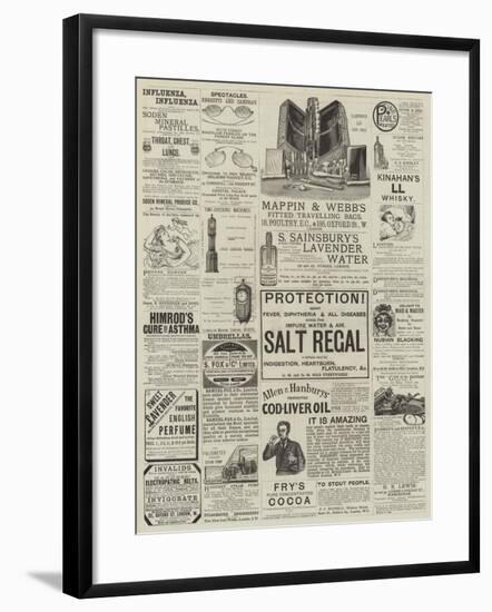 Page of Advertisements-null-Framed Giclee Print