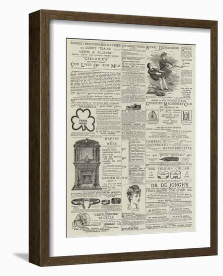 Page of Advertisements-null-Framed Giclee Print