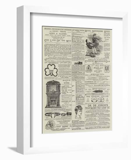 Page of Advertisements-null-Framed Giclee Print