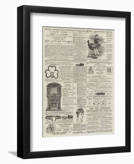 Page of Advertisements-null-Framed Premium Giclee Print