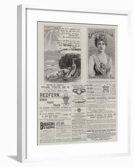 Page of Advertisements-null-Framed Giclee Print