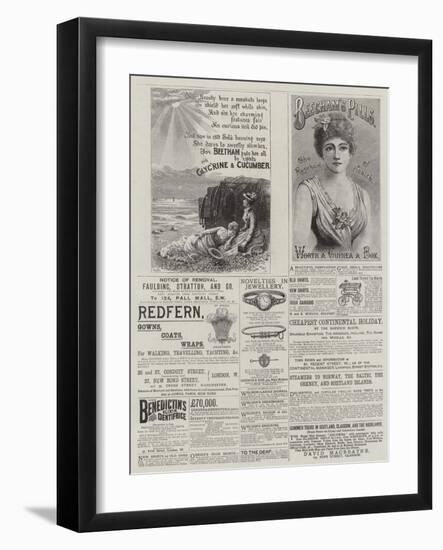 Page of Advertisements-null-Framed Giclee Print