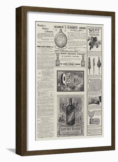 Page of Advertisements-null-Framed Giclee Print