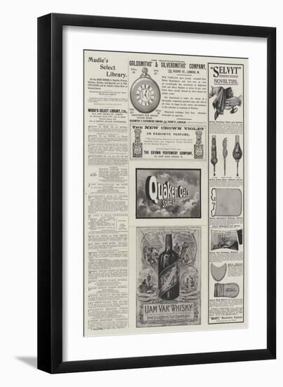 Page of Advertisements-null-Framed Giclee Print