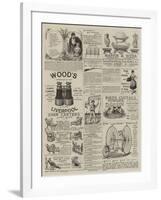 Page of Advertisements-null-Framed Giclee Print