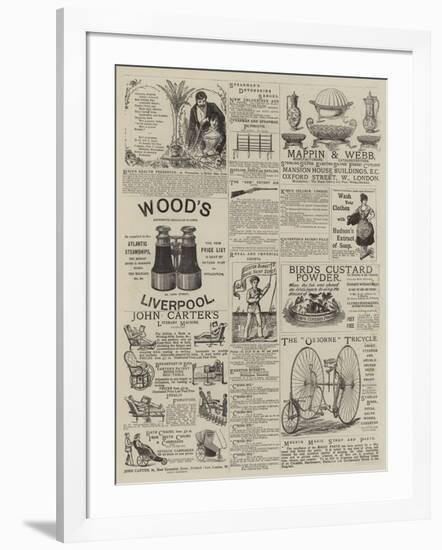 Page of Advertisements-null-Framed Giclee Print