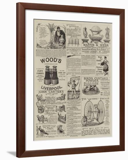 Page of Advertisements-null-Framed Giclee Print