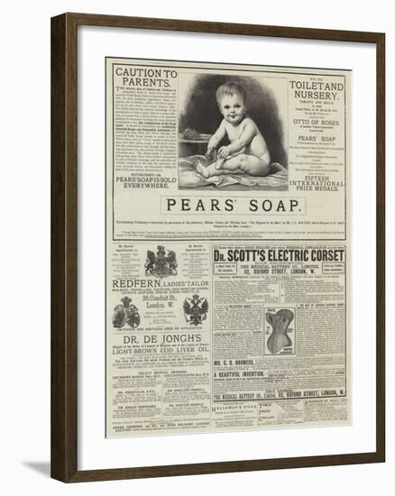 Page of Advertisements-null-Framed Giclee Print