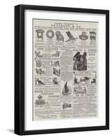 Page of Advertisements-null-Framed Giclee Print