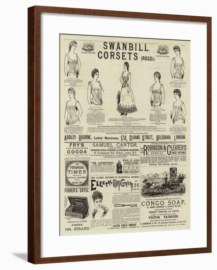 Page of Advertisements-null-Framed Giclee Print