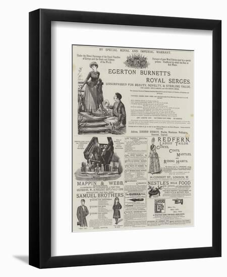 Page of Advertisements-null-Framed Giclee Print