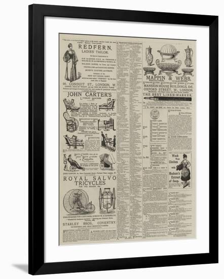 Page of Advertisements-null-Framed Giclee Print