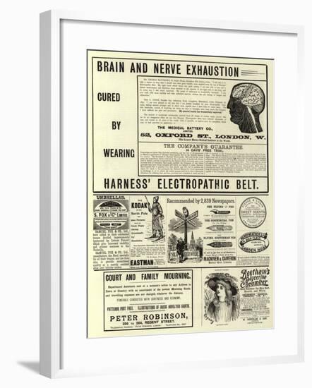 Page of Advertisements-null-Framed Giclee Print