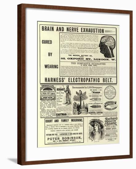 Page of Advertisements-null-Framed Giclee Print