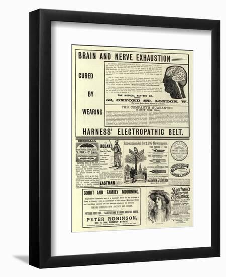 Page of Advertisements-null-Framed Giclee Print