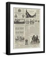 Page of Advertisements-null-Framed Giclee Print