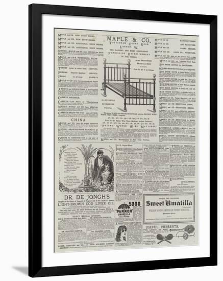 Page of Advertisements-null-Framed Giclee Print