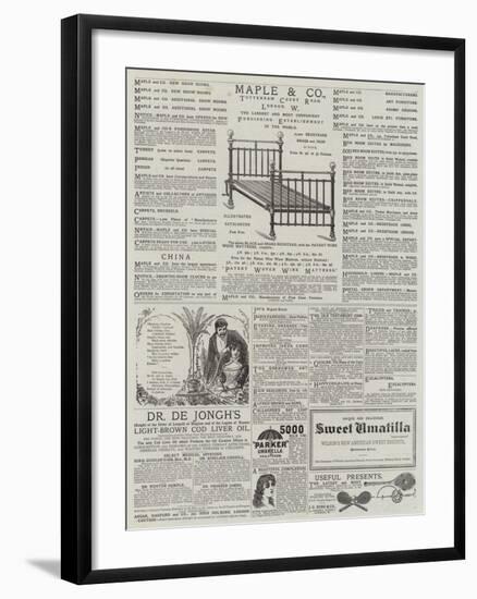 Page of Advertisements-null-Framed Giclee Print