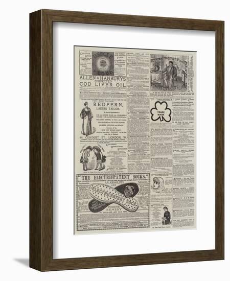 Page of Advertisements-null-Framed Giclee Print