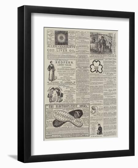 Page of Advertisements-null-Framed Giclee Print