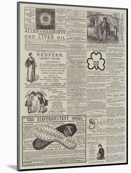 Page of Advertisements-null-Mounted Giclee Print