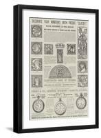 Page of Advertisements-null-Framed Giclee Print