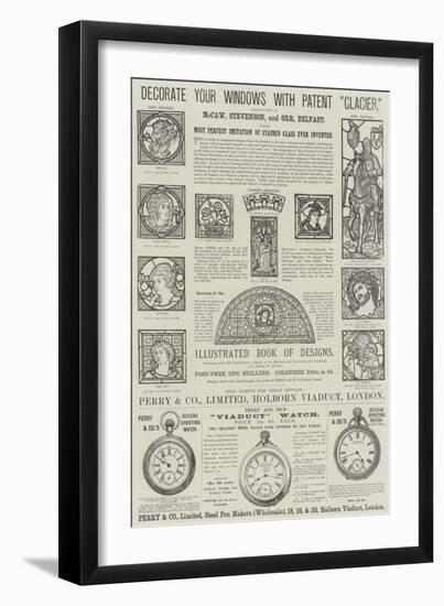 Page of Advertisements-null-Framed Giclee Print