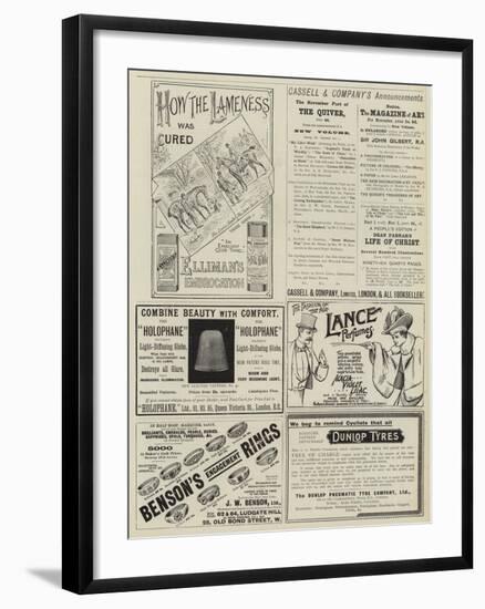 Page of Advertisements-null-Framed Giclee Print