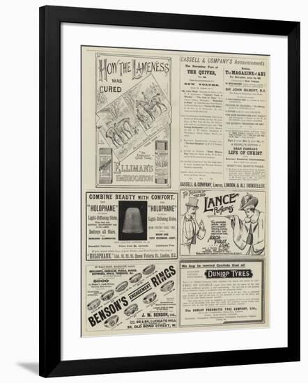 Page of Advertisements-null-Framed Giclee Print