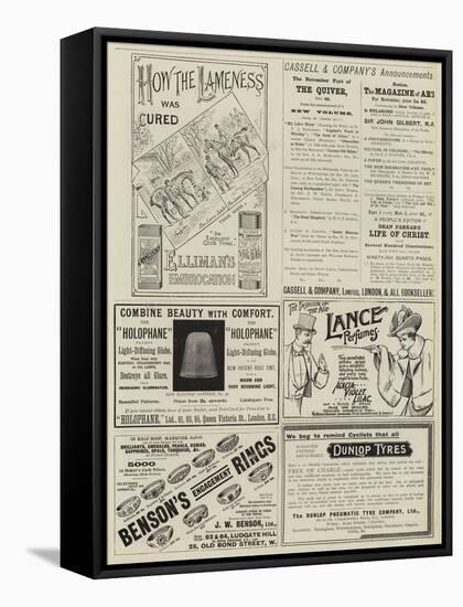 Page of Advertisements-null-Framed Stretched Canvas