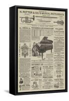 Page of Advertisements-null-Framed Stretched Canvas