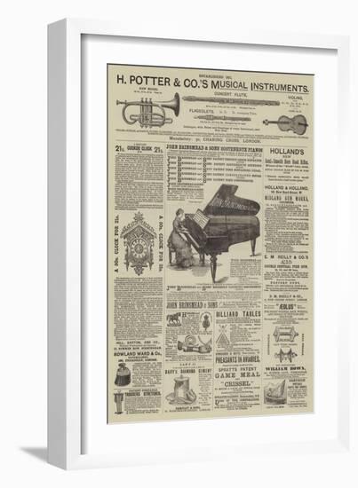 Page of Advertisements-null-Framed Giclee Print