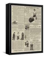 Page of Advertisements-null-Framed Stretched Canvas