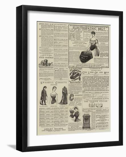 Page of Advertisements-null-Framed Giclee Print