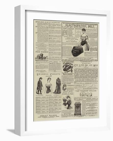 Page of Advertisements-null-Framed Giclee Print