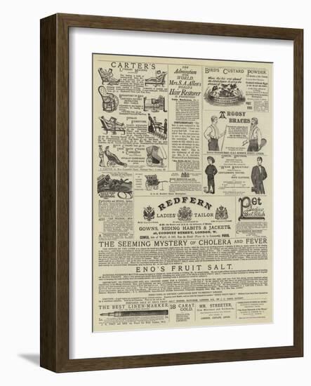 Page of Advertisements-null-Framed Giclee Print