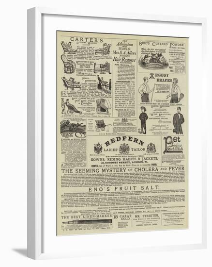 Page of Advertisements-null-Framed Giclee Print