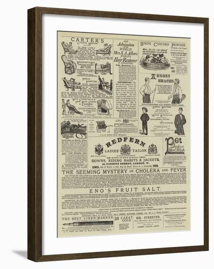 Page of Advertisements-null-Framed Giclee Print