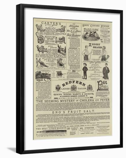 Page of Advertisements-null-Framed Giclee Print